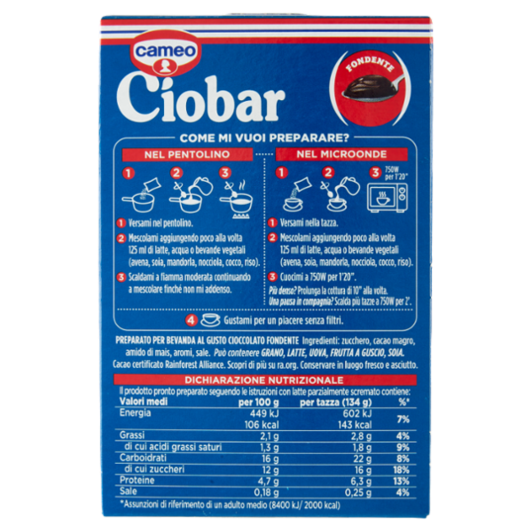 cameo Ciobar Fondente 7 x 23 g