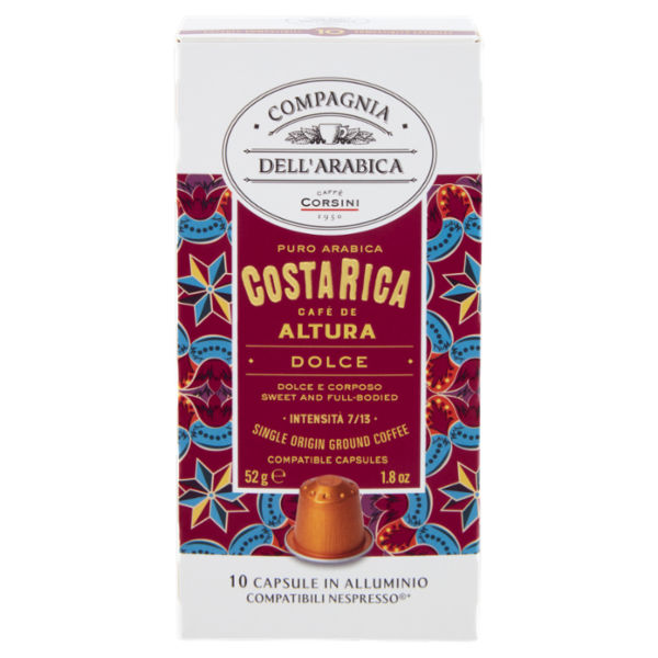 Compagnia dell'Arabica Puro Arabica Costa Rica Cafè de Altura 10 Capsule Compatibili 52 g