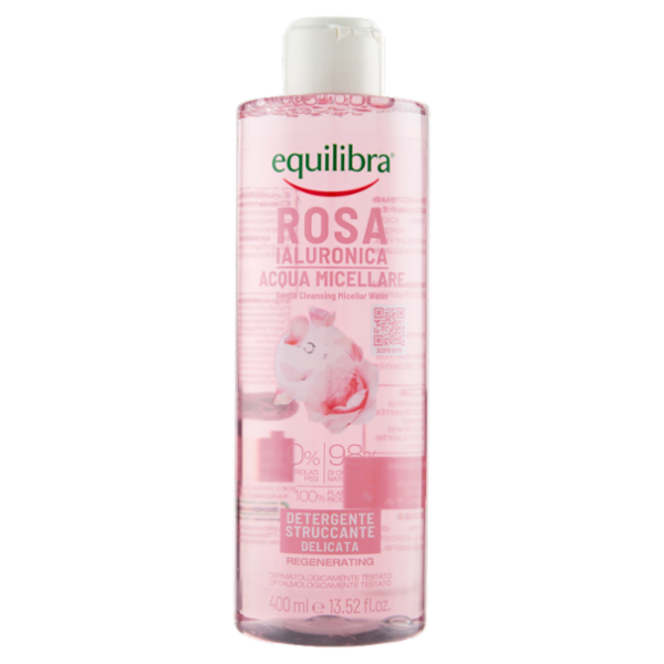 equilibra Rosa Ialuronica Acqua Micellare Detergente Struccante Delicata 400 ml