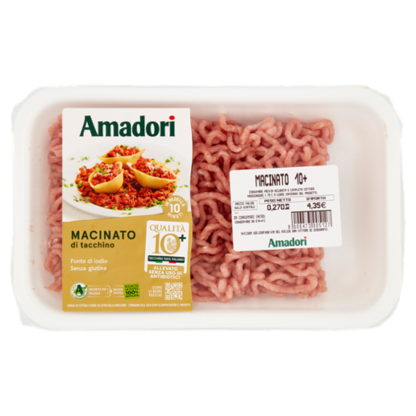 Amadori Qualità 10+ Macinato di tacchino 0,270 kg