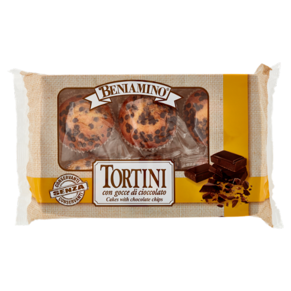 Beniamino Tortini con gocce di cioccolato 6 x 33,3 g