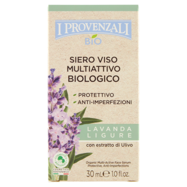 I Provenzali Bio Siero Viso Multiattivo Biologico Lavanda Ligure 30 mL