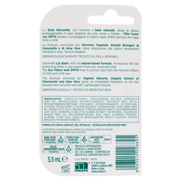 Glicemille Stick Labbra Idratante 5,5 mL