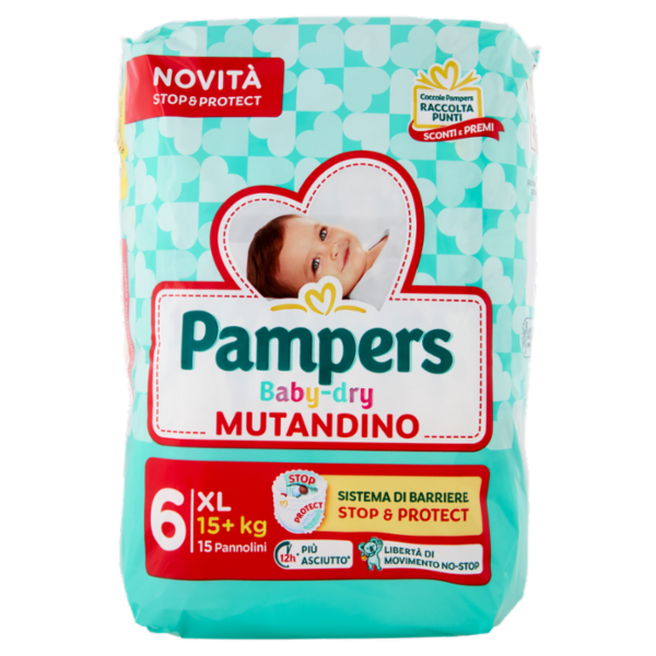 Pampers Baby-dry Mutandino XL 15 pz