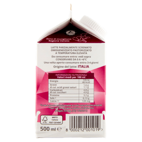 lattebusche Alta Durata Parzialmente Scremato 1,6% di Grassi 500 ml