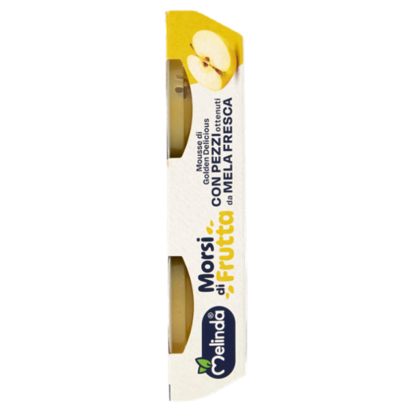 Melinda Morsi di Frutta Mousse di Golden Delicious con Pezzi ottenuti da Mela Fresca 2 x 100 g