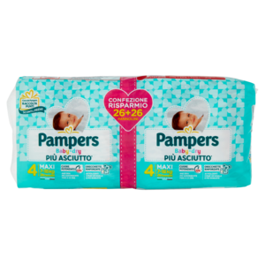 Pampers Baby-dry 4 Maxi 26+26 Pz