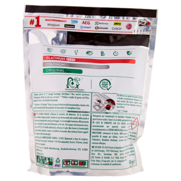 Fairy Pastiglie Lavastoviglie Platinum Plus All in One, Detersivo Piatti Brezza di Erbe Fresche, 40