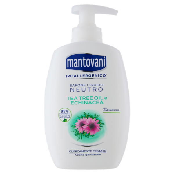 mantovani Sapone Liquido Neutro Tea Tree Oil e Echinacea 300 ml