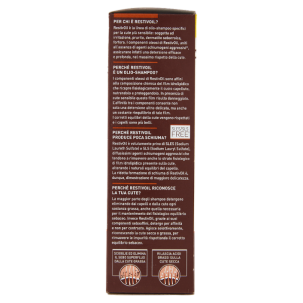 RestivOil Fisiologico Olio-Shampoo per Cute Sensibile Sebo Normalizzante 150 ml