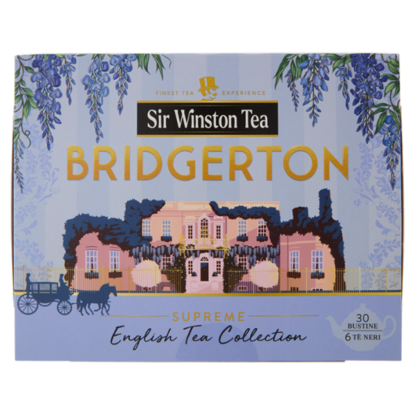 Sir Winston Tea Bridgerton Supreme English Tea Collection 6 Tè Neri 25 x 1,75 g + 5 x 2 g
