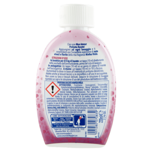 Mon Amour Ninfea Viola Profuma Bucato 220 ml