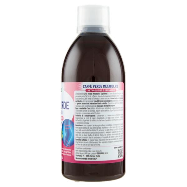 equilibra Caffè Verde Metabolico Metabolismo e Drenaggio 500 ml