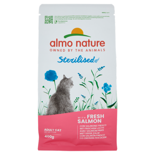 almo nature Sterilised Adult Cat con Salmone Fresco 400 g