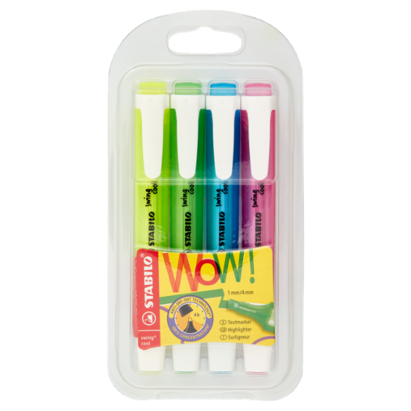 STABILO swing cool evidenziatore - astuccio da 4 pz.