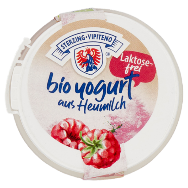 Sterzing Vipiteno bio yogurt da Latte fieno lamponi senza Lattosio 150 g