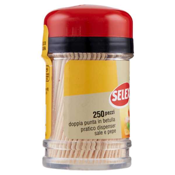 Selex Stuzzicadenti Doppia Punta in Betulla 250 pezzi