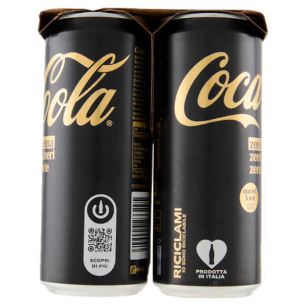 Coca-Cola Zero Caffeina Zero Zuccheri Can 6 X 33 cl