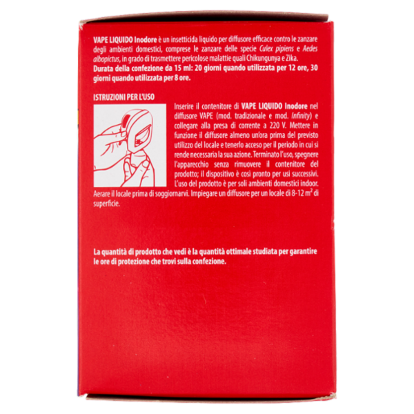 Vape Liquido Infinity Diffusore per Liquido Ricarica Insetticida Inodore Inclusa 15 ml