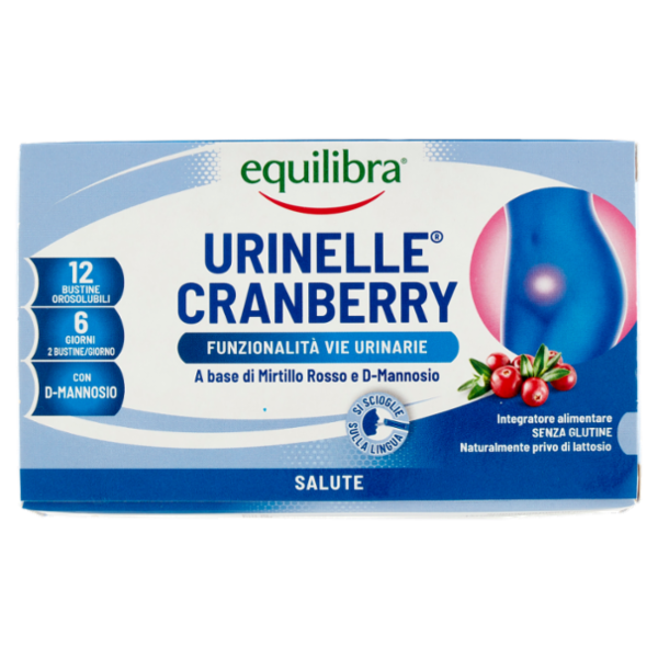 equilibra Urinelle Cranberry Funzionalità Vie Urinarie 12 Bustine Orosolubili 24 g