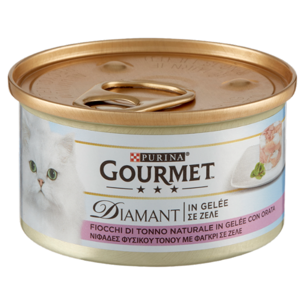 PURINA GOURMET Diamant in Gelée Fiocchi di Tonno Naturale in Gelée con Orata 85 g