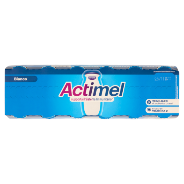 ACTIMEL, Yogurt da Bere con Vit B6 e D per il Sistema Immunitario, Bianco Naturale, 12X100G
