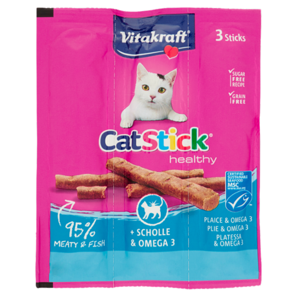 Vitakraft CatStick healthy Platessa & Omega 3 3 Sticks 18 g