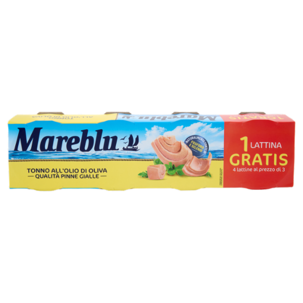 Mareblu Tonno all'Olio di Oliva 4 x 105 g