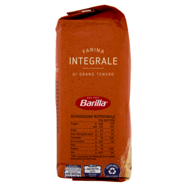 Barilla Farina Integrale di Grano Tenero 1000 g