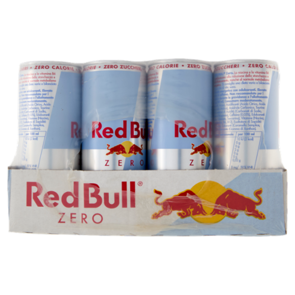 Red Bull Energy Drink, Zero Calorie, 250 ml (24 Lattine)