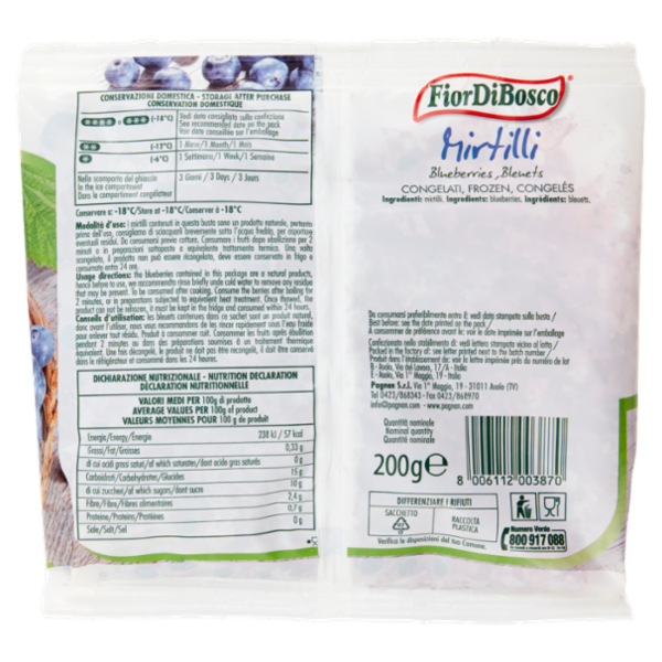 FiorDiBosco Mirtilli congelati 200 g