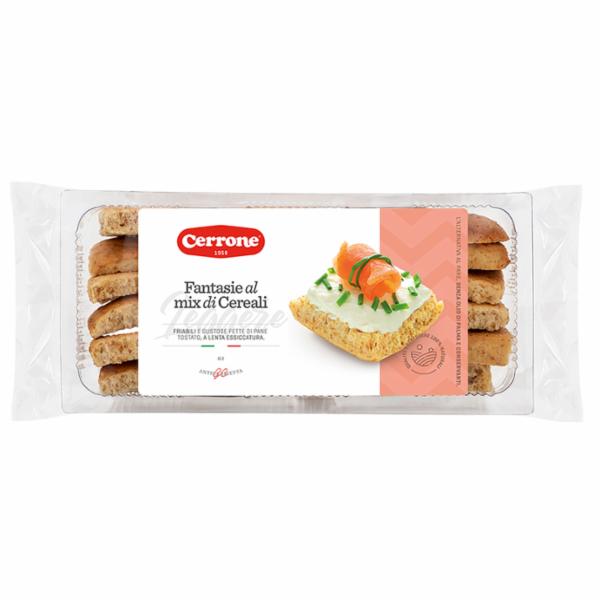 Fantasie Al Mix Di Cereali Friabili E Gustose Fette Di Pane Tostato, A Lenta Essiccatura