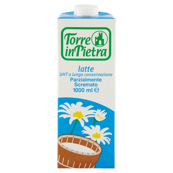 Torre in Pietra latte UHT a lunga conservazione Parzialmente Scremato 1000 ml
