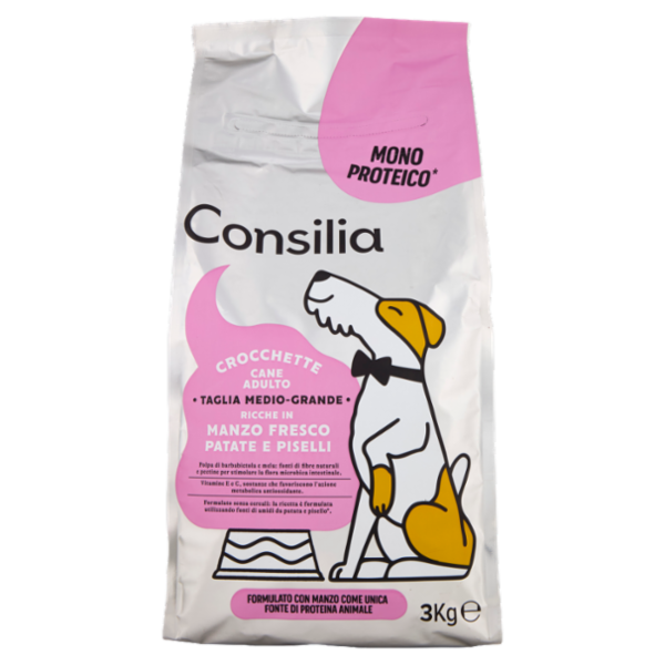 Consilia Cane Crocchette con Manzo Mono Proteico 3 kg