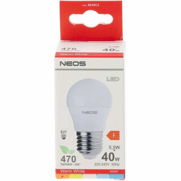 Lampadina Led Neos Sfera 40w E27 3000K Luce Calda