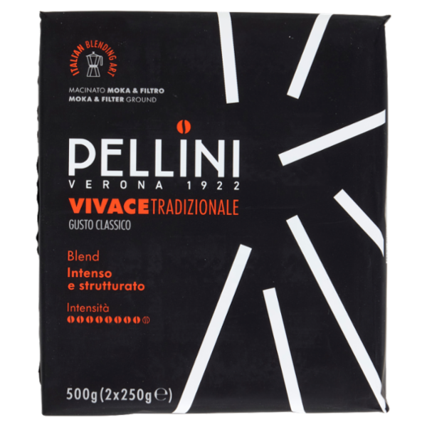 Pellini Vivace Tradizionale Gusto Classico Macinato Moka & Filtro 2 x 250 g