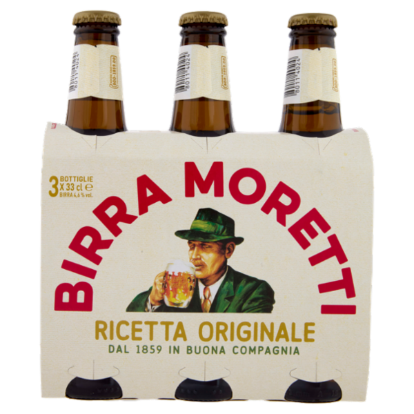 Birra Moretti Ricetta Originale 3 x 33 cl