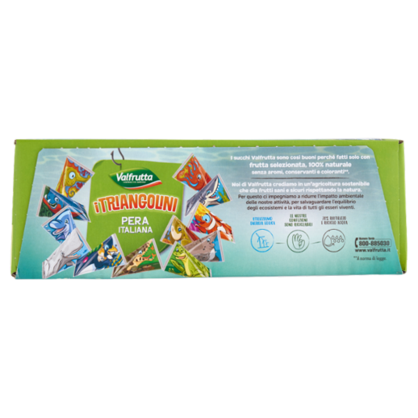 Valfrutta i Triangolini Pera Italiana succo e polpa Brik 12 x 100 ml