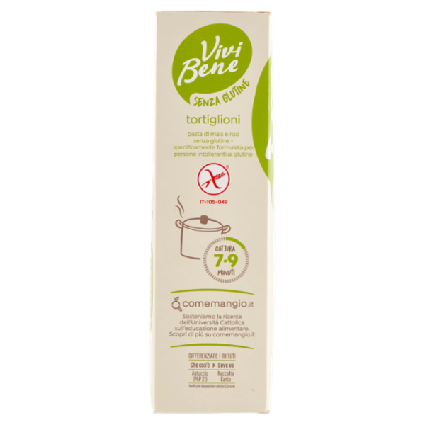 Vivi Bene Senza Glutine Pasta di Mais e Riso Tortiglioni Senza Glutine 400 g