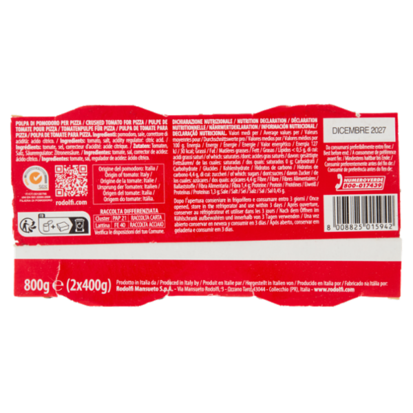 Rodolfi Polpa Pizza 2 x 400 g
