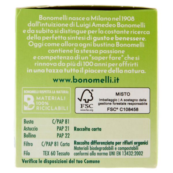 Bonomelli Depurativa Tisana per Infusione 16 Filtri 32 g