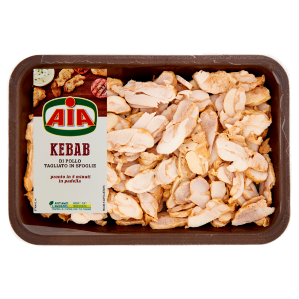 Aia Kebab di Pollo Tagliato in Sfoglie 0,350 kg