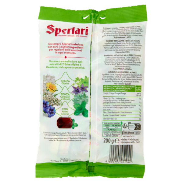 Sperlari Erbe Alpine Caramelle Dure 200 g