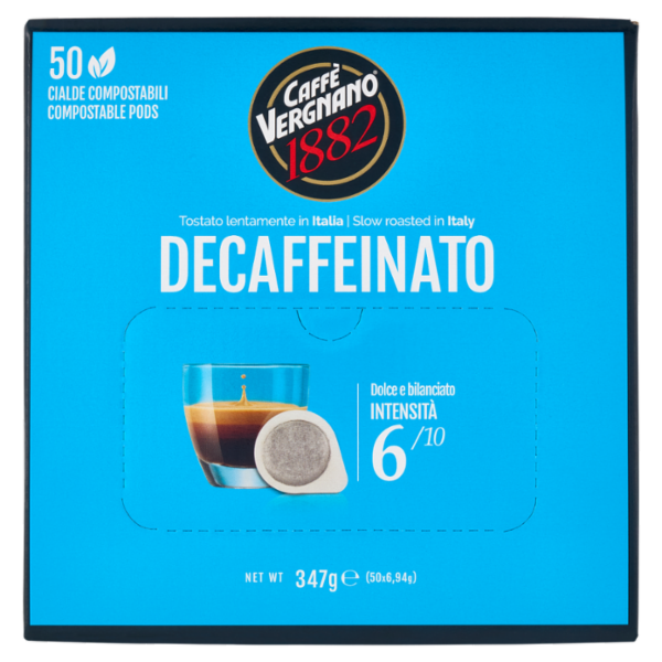Caffè Vergnano 1882 Decaffeinato Cialde Compostabili 50 x 6,94 g