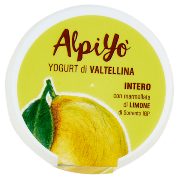 AlpiYò Yogurt di Valtellina Intero con marmellata di Limone di Sorrento IGP 125 g