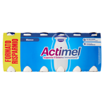 ACTIMEL, Yogurt Da Bere Con Vit B6 e D Per Il Sistema Immunitario, Bianco Naturale, 12X100G