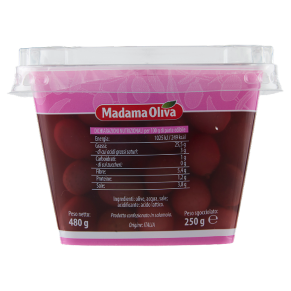 Madama Oliva il Frutto d'Italia Olive Itrana 480 g