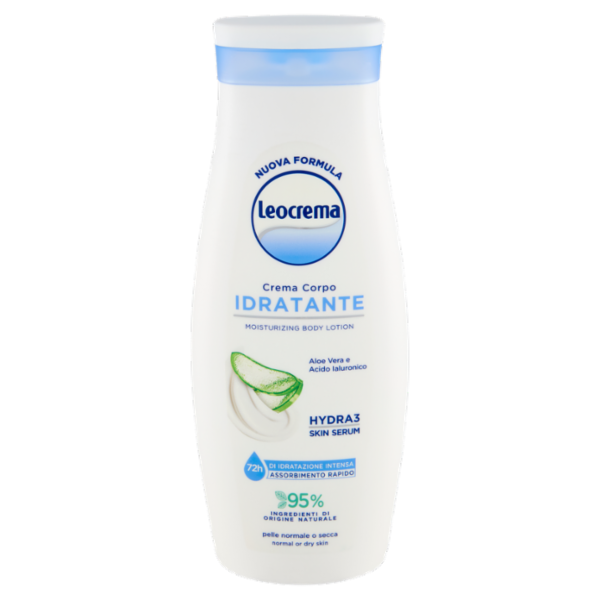Leocrema Crema Corpo Idratante Aloe Vera e Acido Ialuronico 400 ml