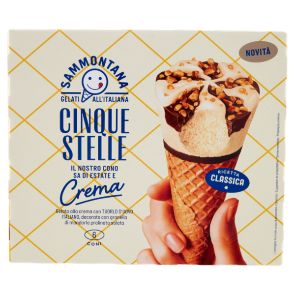 Sammontana Cinque Stelle Crema 6 x 75 g