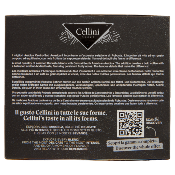 Cellini Caffè Extra Bar ristretto intenso 10 Capsule Compatibili 75 g